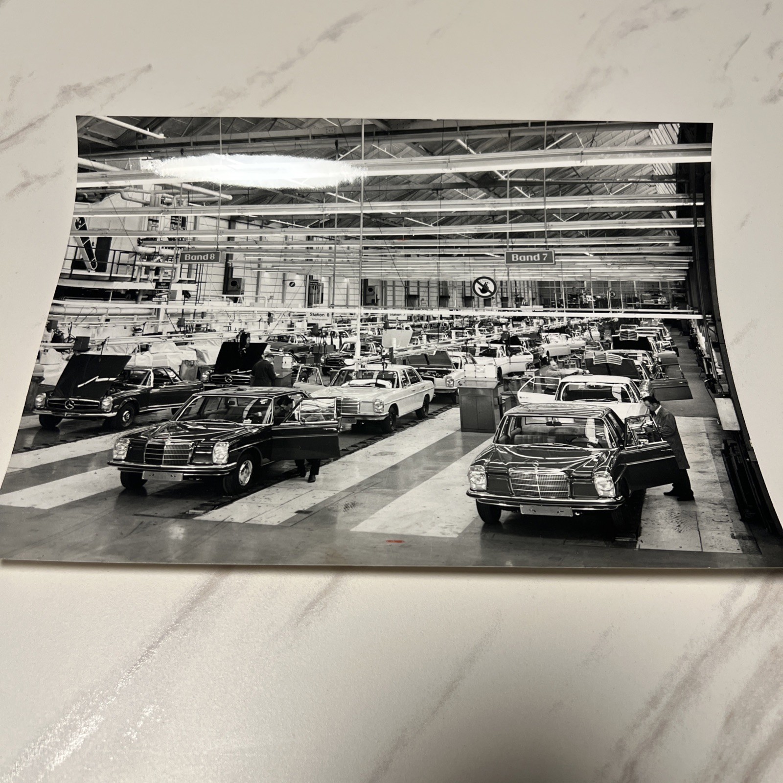 Original Period Photo Photo Press Factory Photo Mercedes Benz 1968 Production Pagoda