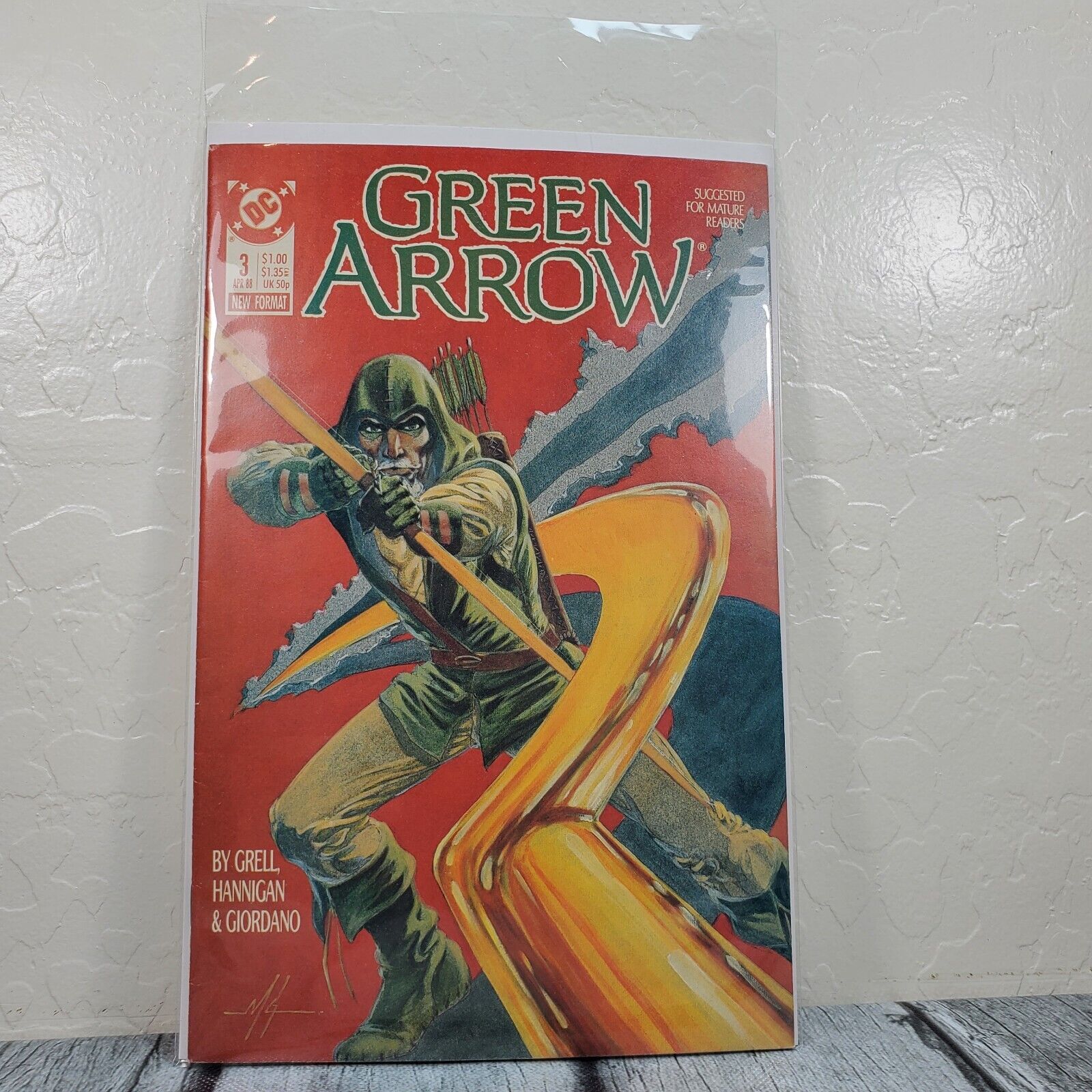 DC Comics Green Arrow #3 1987 Vintage Comic Book Sleeved And Boarded