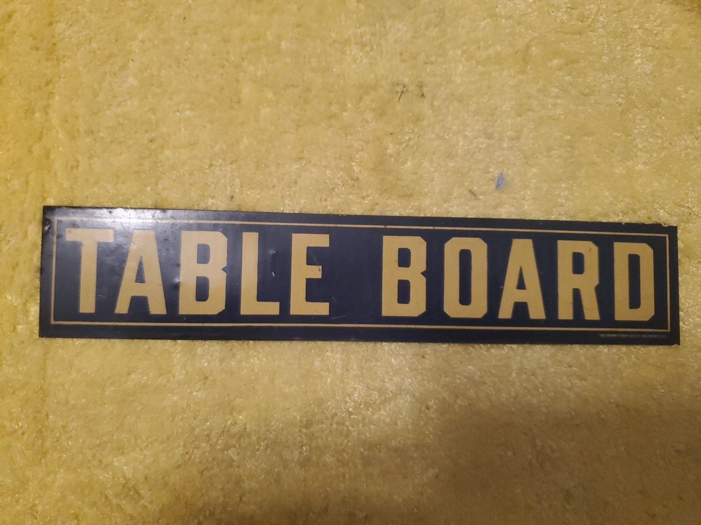 Vintage Metal Sign TABLE BOARD Old House Estate Sale The Crown Cork & Seal  USA 