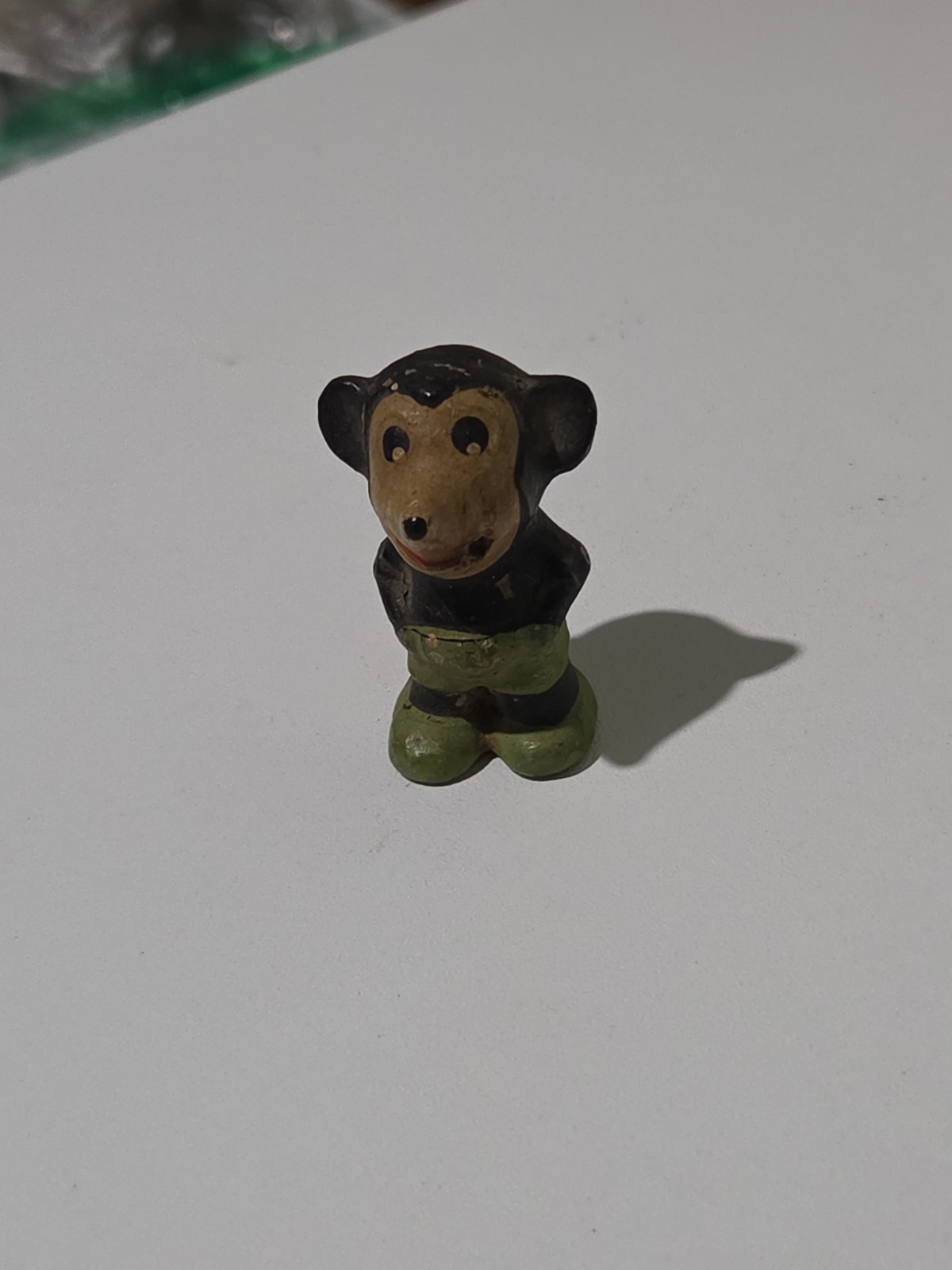 Rare Vintage 1930s Smoking Mickey Mouse Chalkware Figurine Disney Carnival Toy