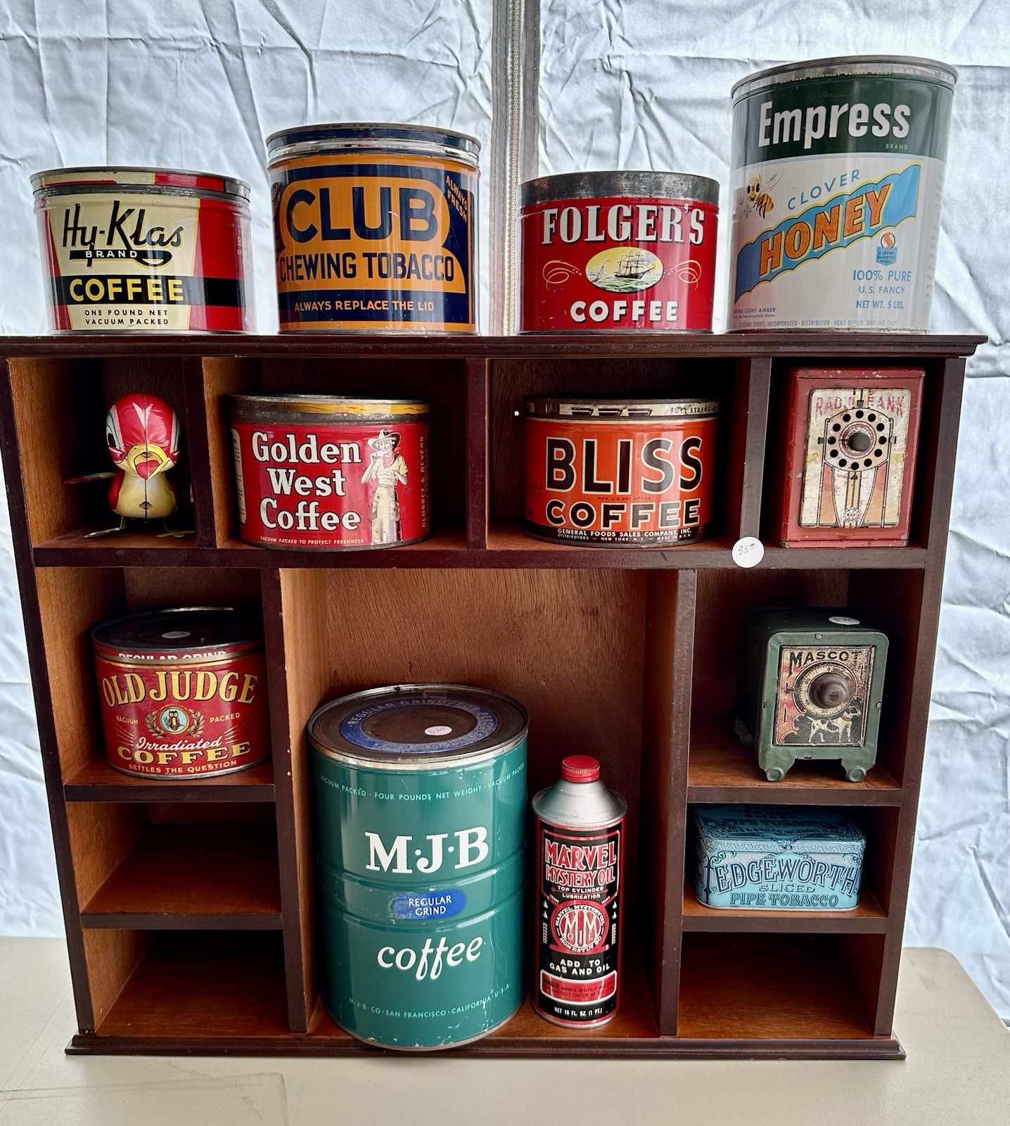 Vintage Golden West Coffee Drip Grind Cowgirl Portland Seattle SF LA Antique Tin