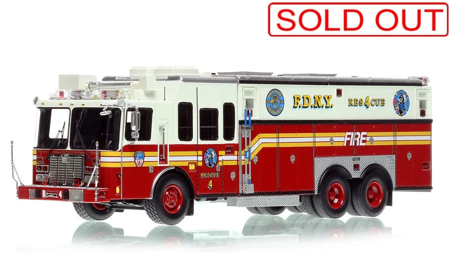 1/50 Fire Replicas FDNY 1996 HME/Saulsbury Rescue 4 Queens (FR 158-4) Last Two
