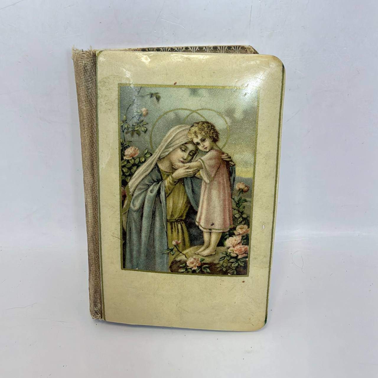 Vintage 1925 The Little Catholic Child's Prayerbook Celluloid Crucifix Inset