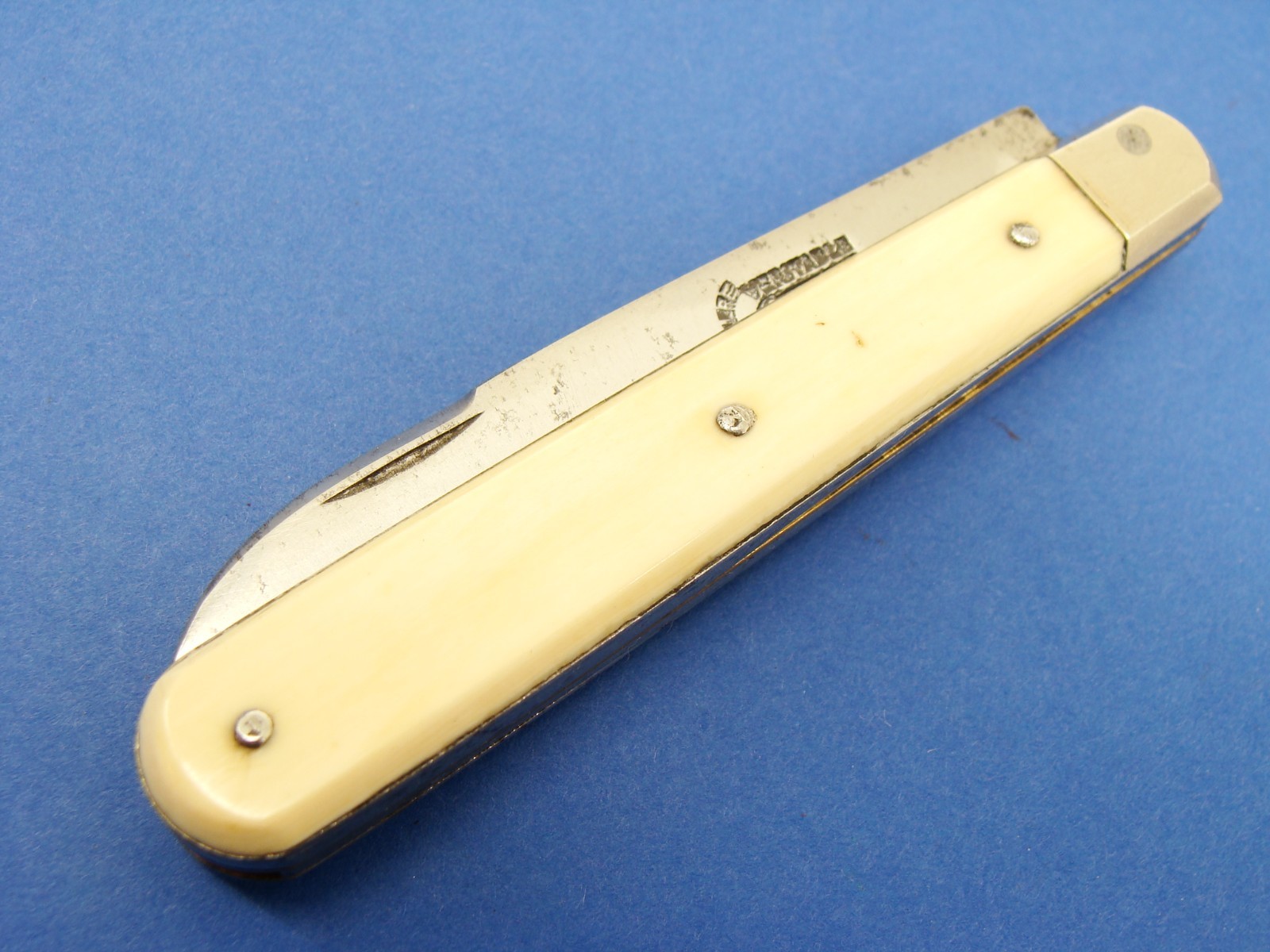 VINTAGE VERITABLE BROSSARD FRANCE FRENCH BONE POCKET KNIFE SAILOR KNIVES TOOLS