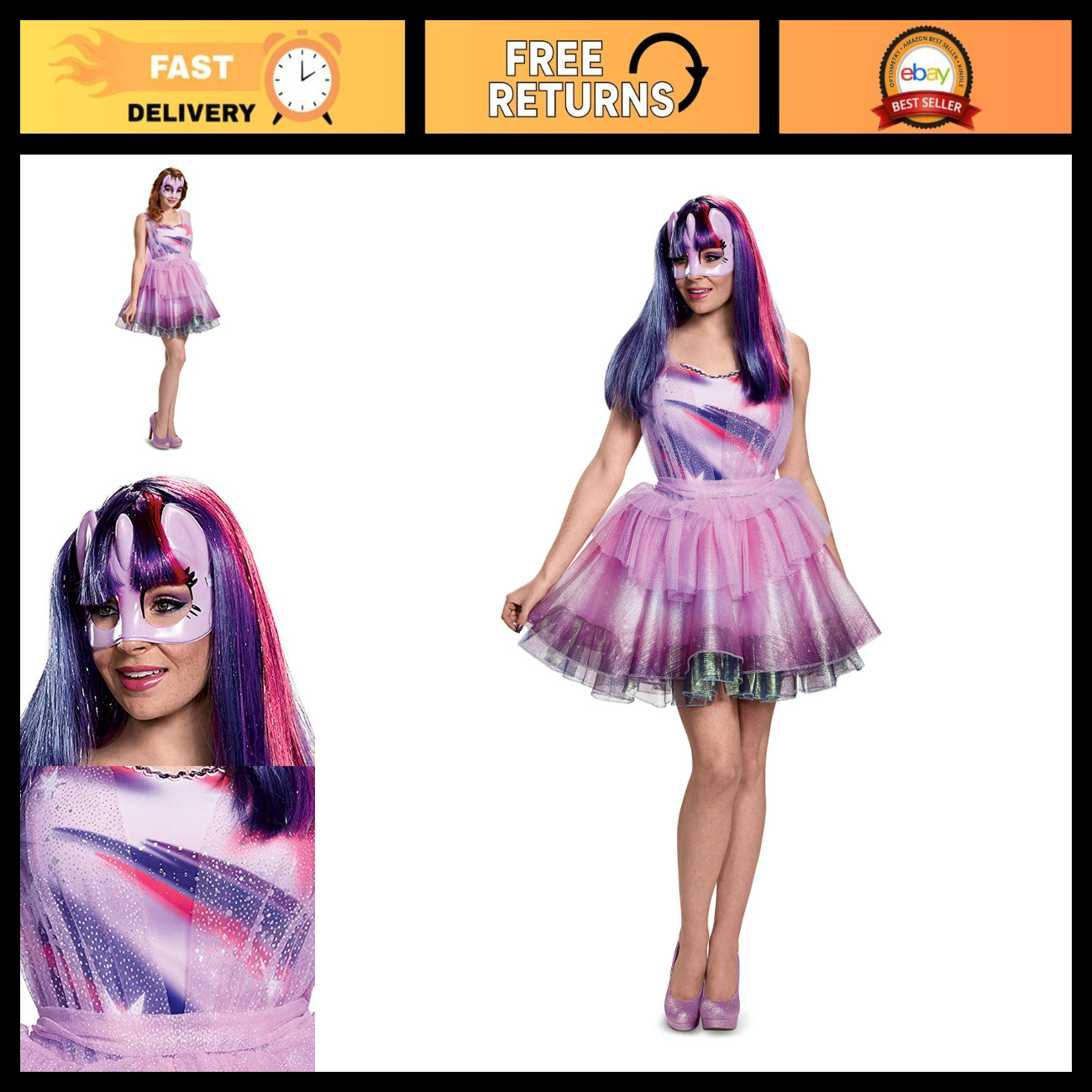 Disguise Women's plus-size Twilight Sparkle Movie Deluxe Adult Costume