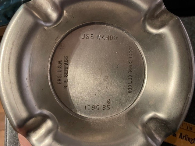 Rare Vintage USS WAHOO SS-565 Submarine Ashtray Stamped