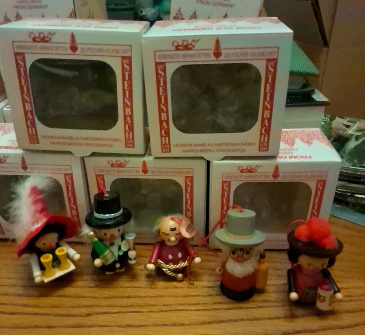 Lot Of 5 Steinbach Ornaments In Original Boxes as Pictured Excellent Condition