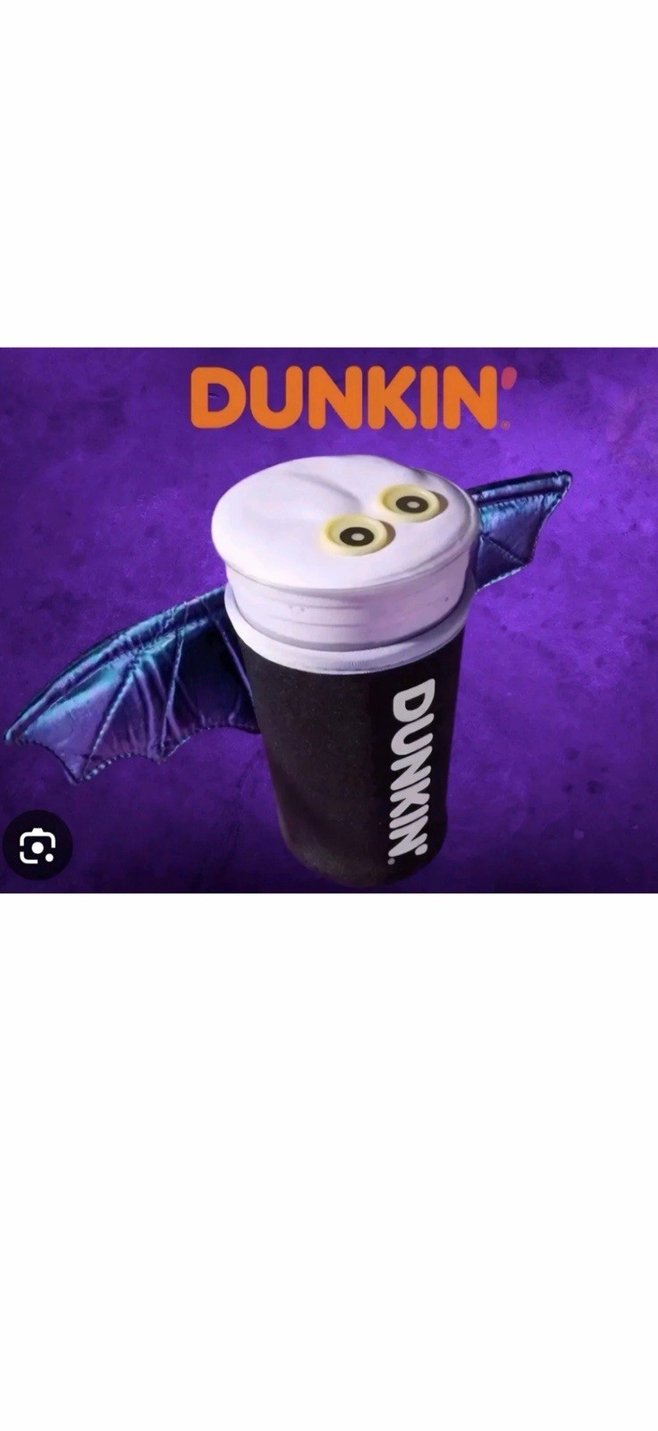 Dunkin\' 2026 Limited Edition Bat Koozie, Batty Sleeve, Halloween New Rare Dunkin