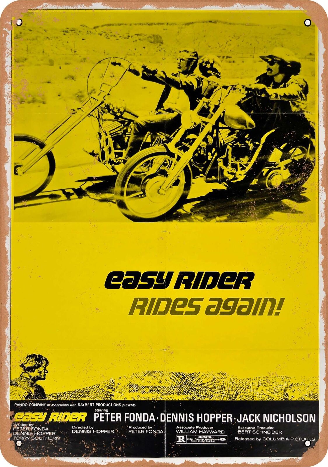 Metal Sign - Easy Rider (1969) 1 - Vintage Look