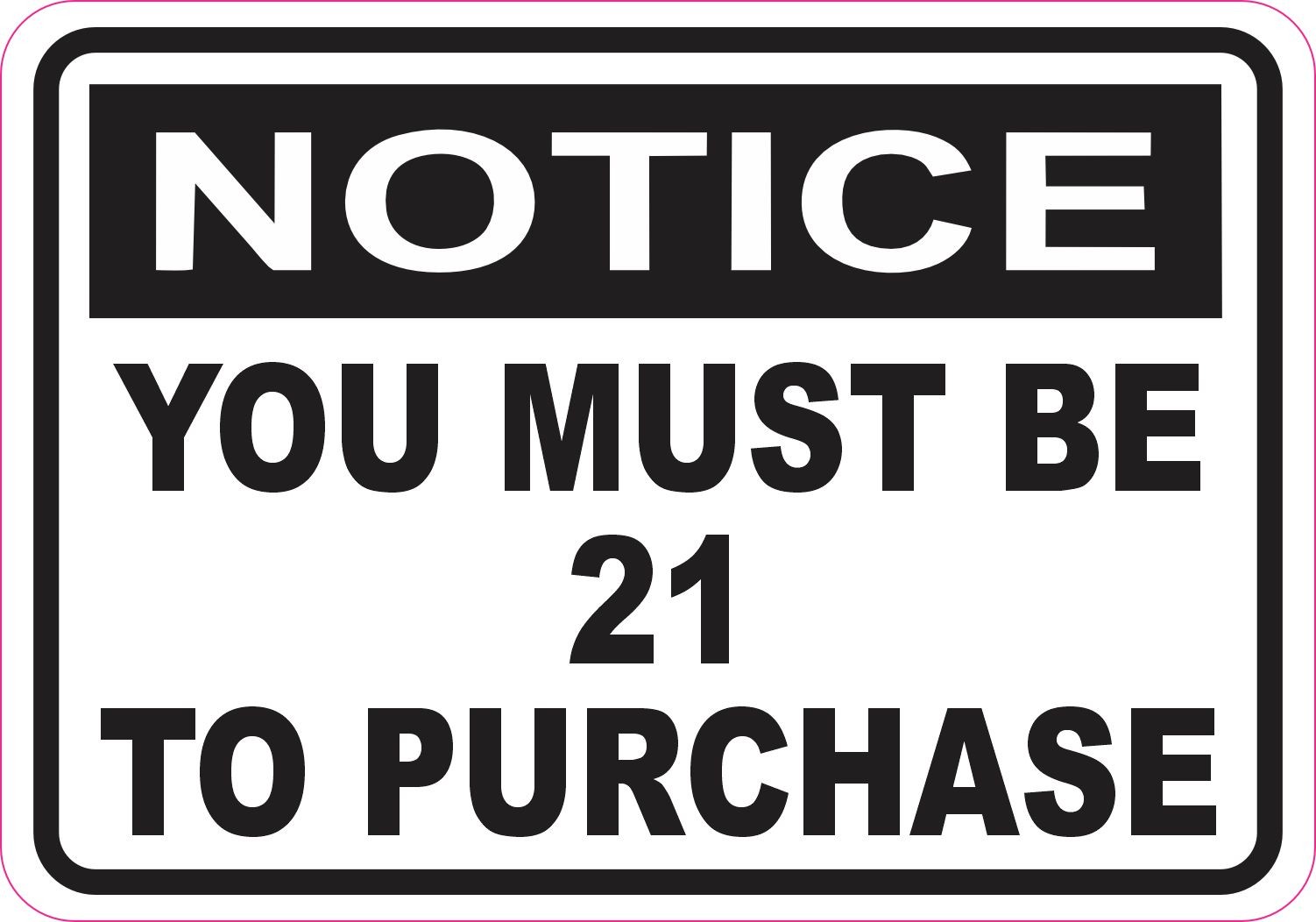 StickerTalk Notice 21 Purchase Vinyl Magnet 5x3.5 Business Sign