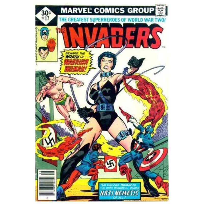 Invaders (1975 series) #17 in Fine minus condition. Marvel comics [g/