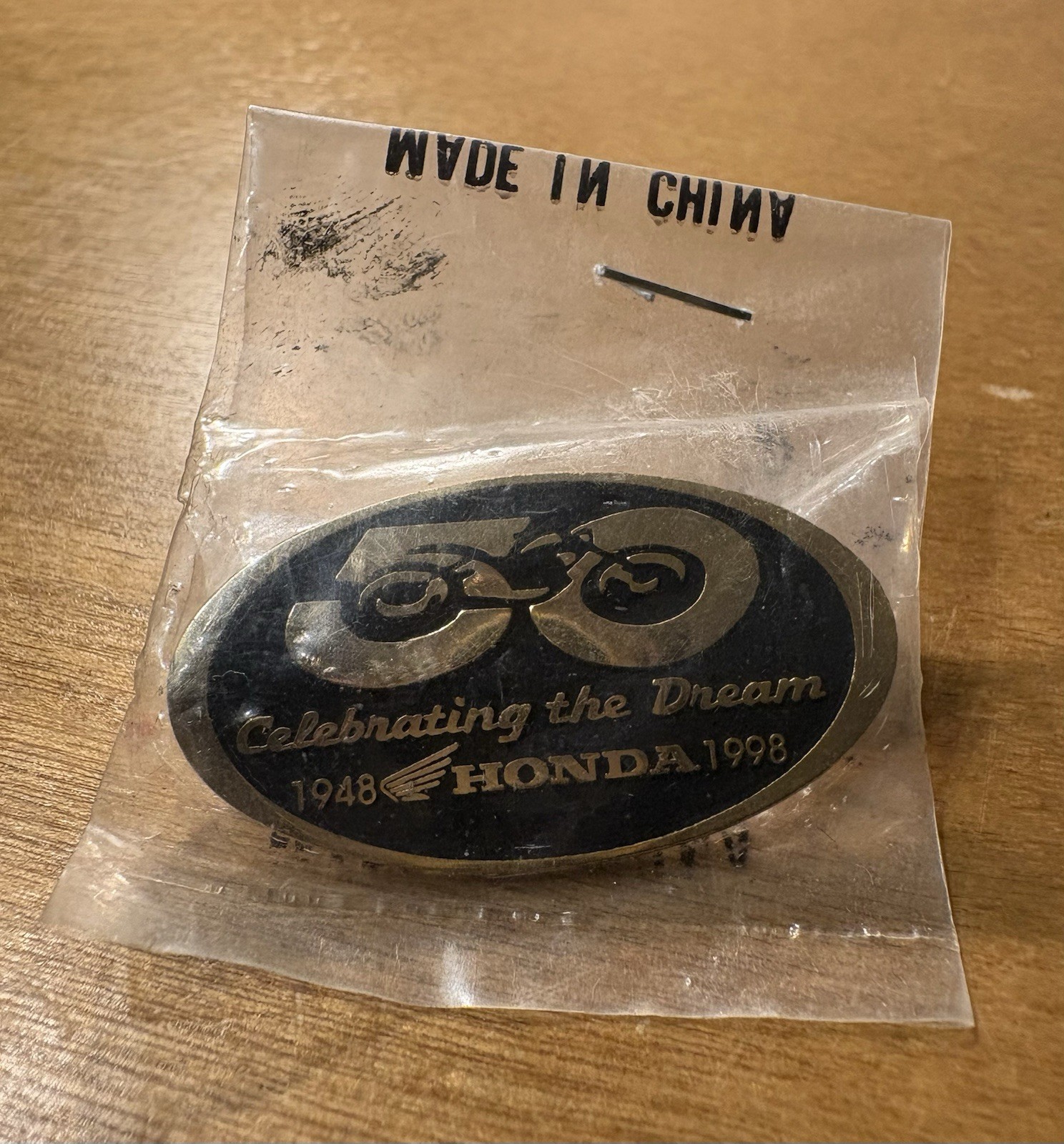 VTG Honda Motorcycles Pin NEW 50th Anniversary Celebrating the Dream 1948-1998