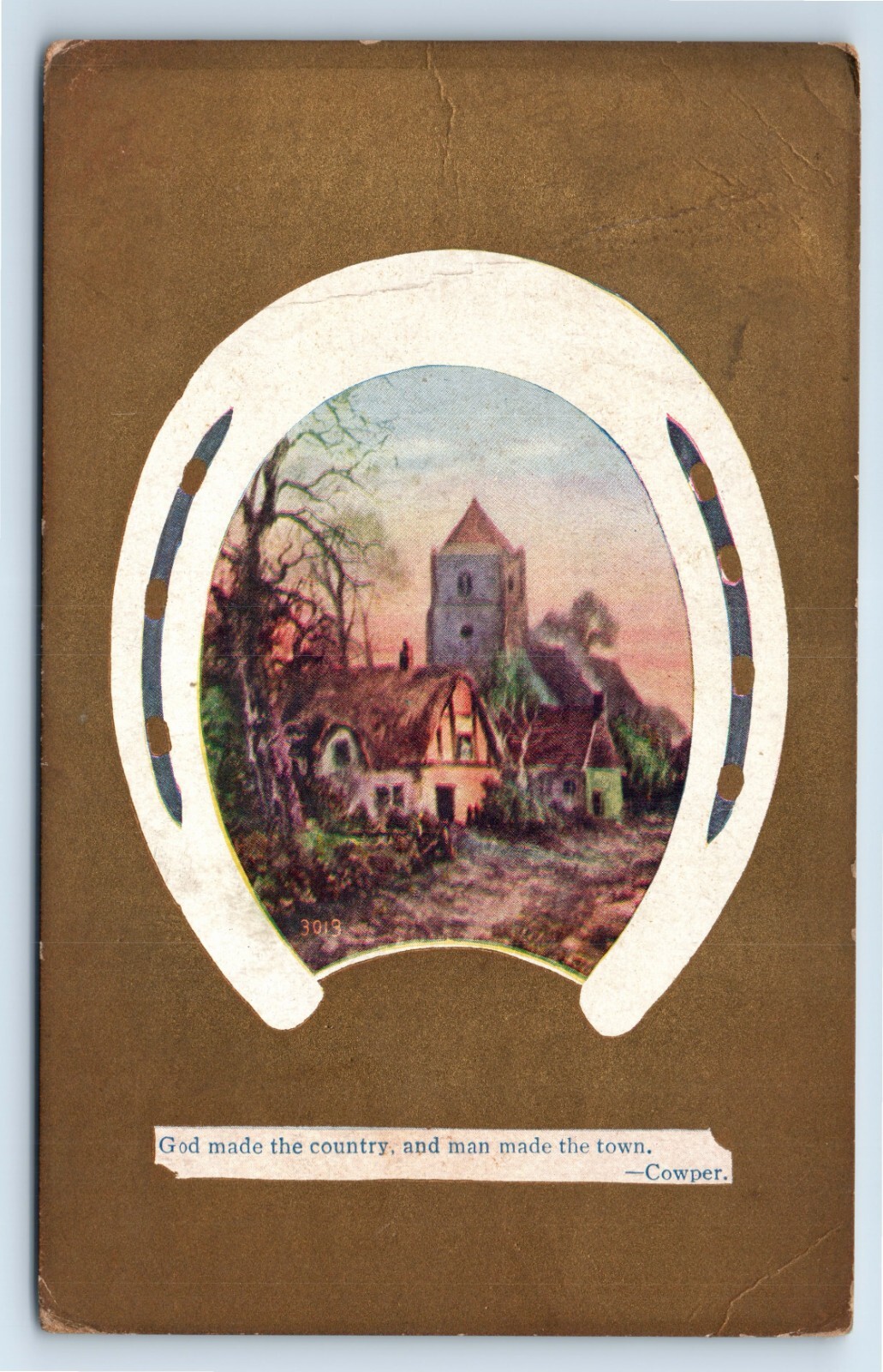 God Made Country and Man Made Town ~ Cowper c1911 Postcard