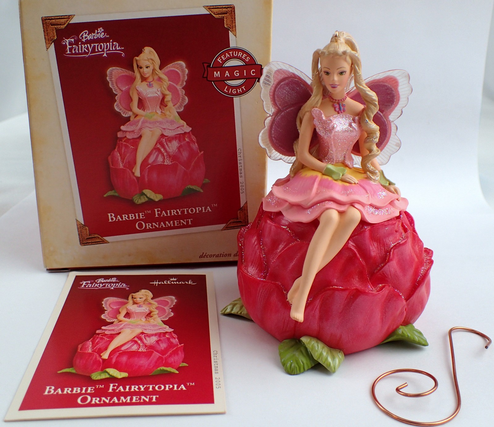 Hallmark Keepsake 2005 Barbie Fairytopia Elina Ornament Magic Light QXI6512 MIB