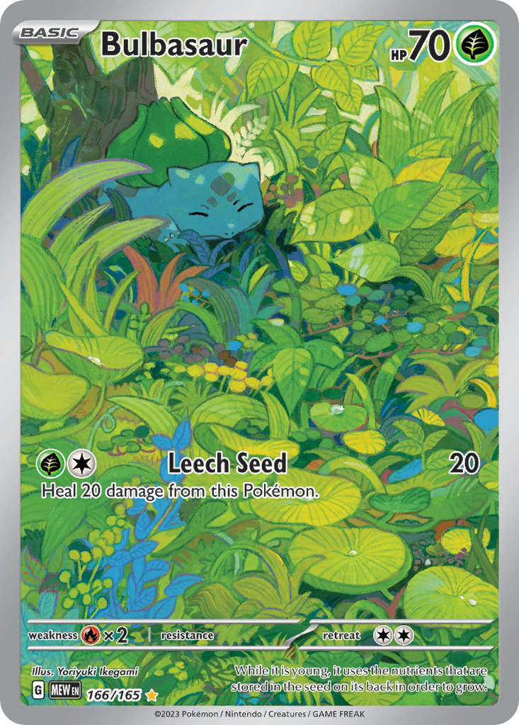 Pokemon Bulbasaur 166/165 Holo Illustration Rare 151 NM