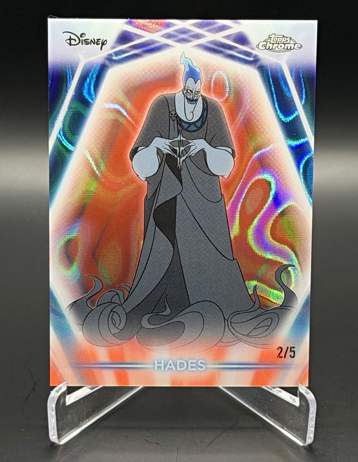 2026 Topps Disney Neon Hades Red Lava Refractor /5  