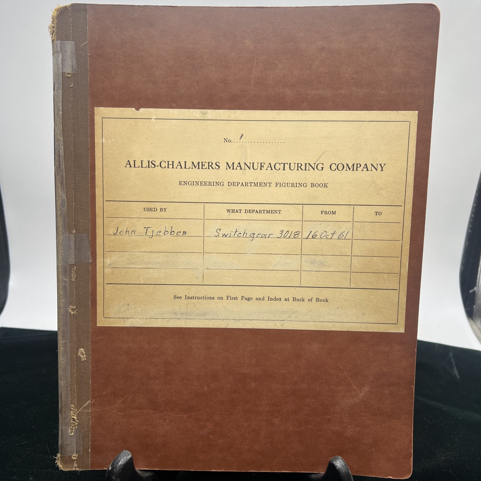 RARE 1961 Allis-Chalmers Manufacturing Company Engineering Dept. Figuring Book