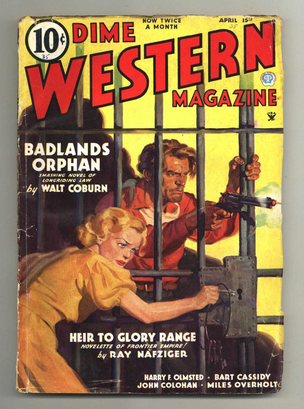 Dime Western Magazine Pulp Apr 15 1935 Vol. 10 #1 VG- 3.5
