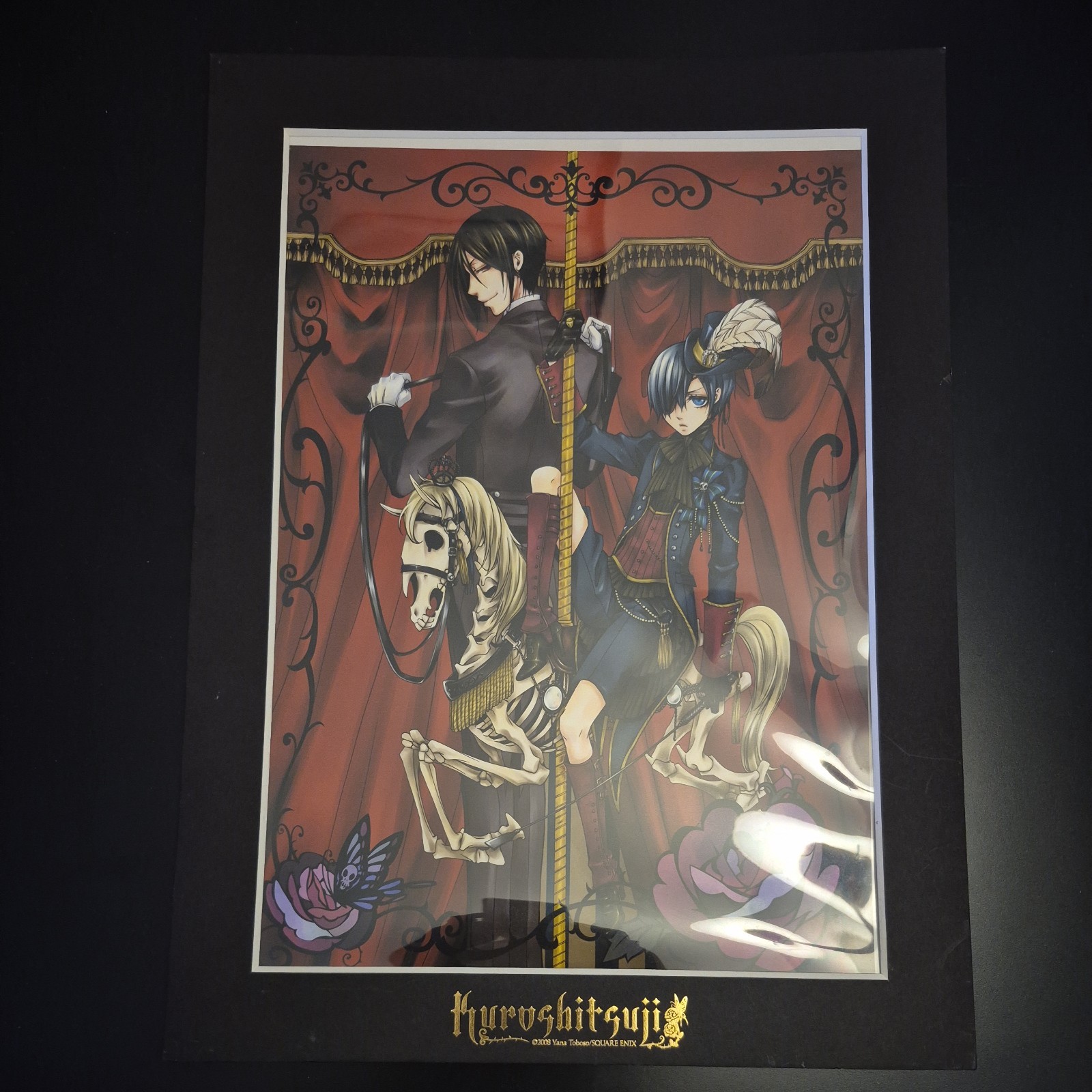 RARE Official Kuroshitsuji Black Butler Framed Art Gangan Art Collection Vol. 1