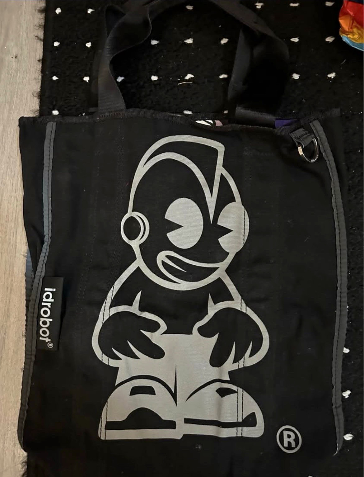 Kidrobot Munny Tote Bag Black & Purple Kidrobot Cartoon & TV Character Theme