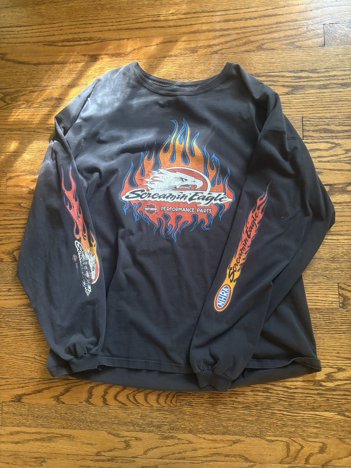 Harley-Davidson Screamin\' Eagle Performance Parts Flame Long Sleeve Shirt Black Harley-Davidson Screamin\' Eagle Performance Parts Flame Long Sleeve Shirt Black