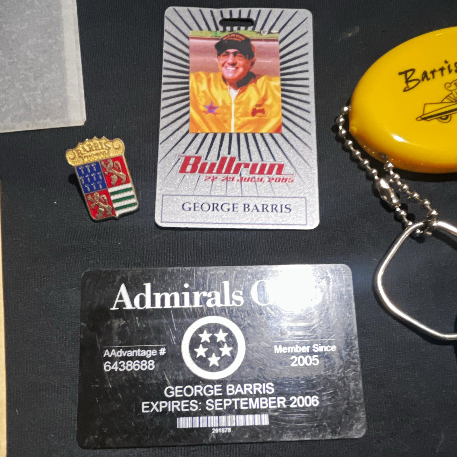 George Barris Personal Memorabilia- Personal ID Badges, Pin, Vntg Photo Negative