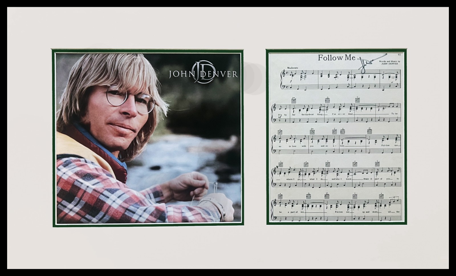 John Denver Signed Sheet Music 