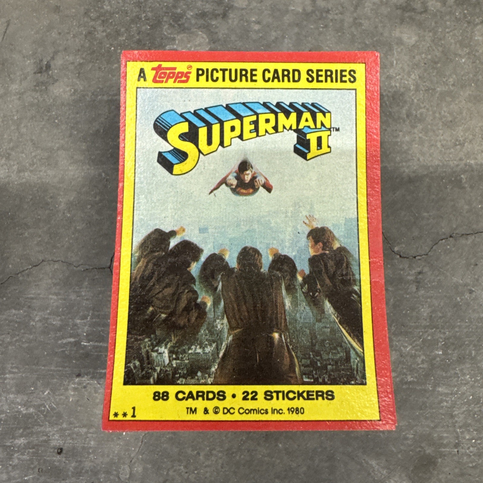Superman II 1980 Topps DC Comics Trading Cards Complete Base Card Set 88