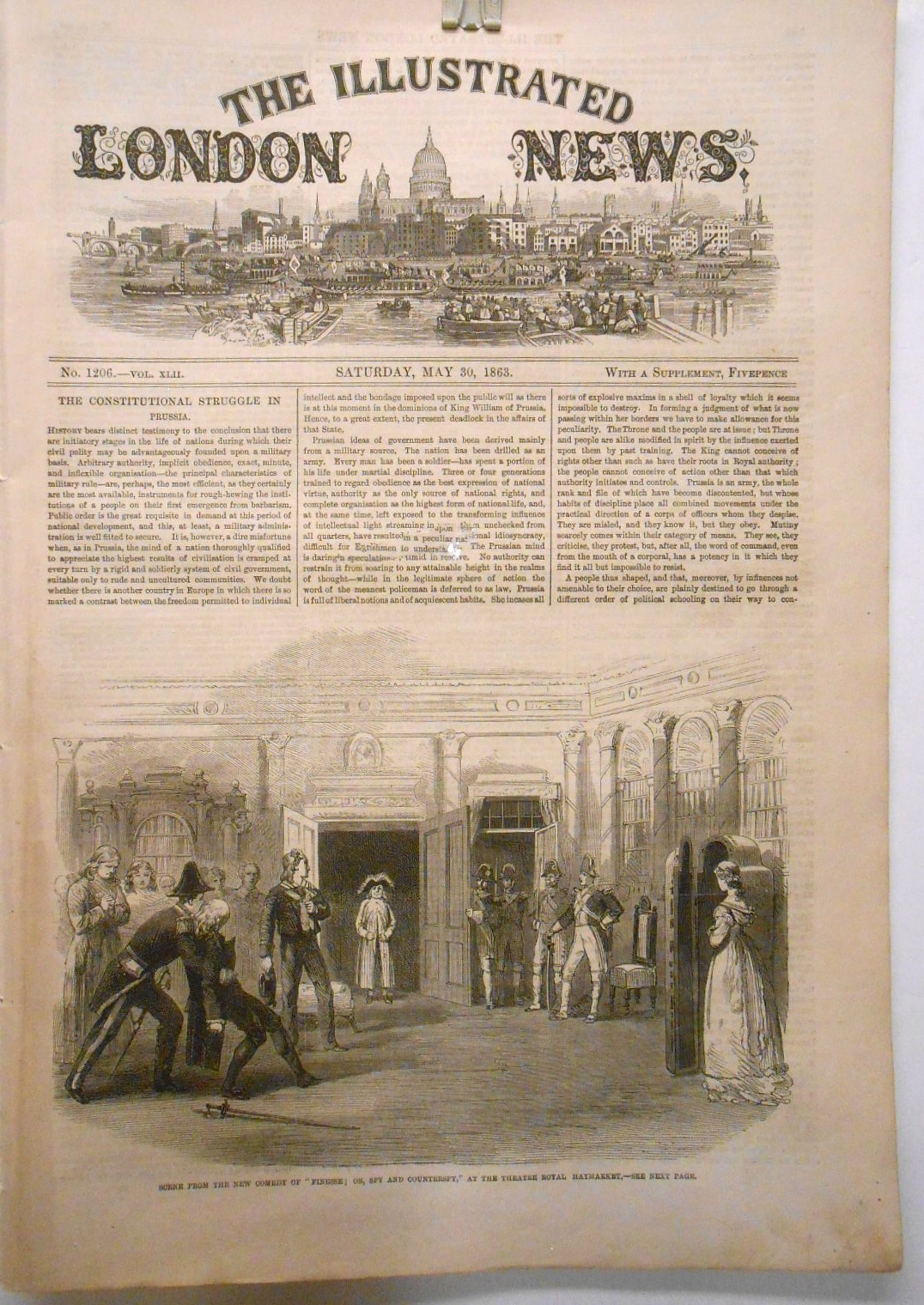 Newspaper - U.S. Civil War -Stonewall Jackson Funeral - Chancellorsville -  1863