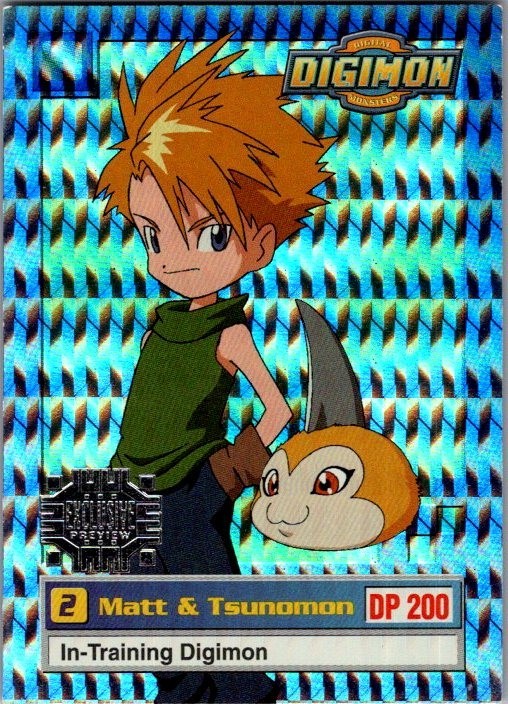 1999 Upper Deck Digimon Series 1 Matt & Tsunomon Holo