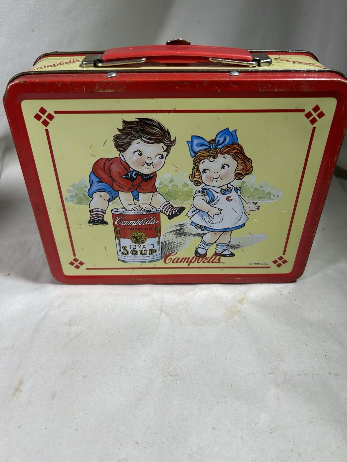 Vintage 1998 Campbell's Soup Kids Tomato Soup Metal Lunch Box CSC Collectible
