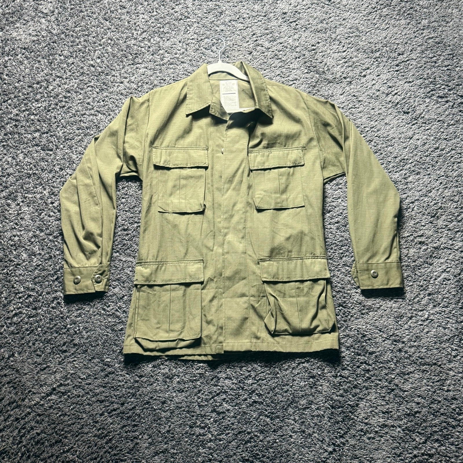 Vintage US Army OG-107 Jungle Fatigue Jacket Military LC-1 Ripstop Small Regular