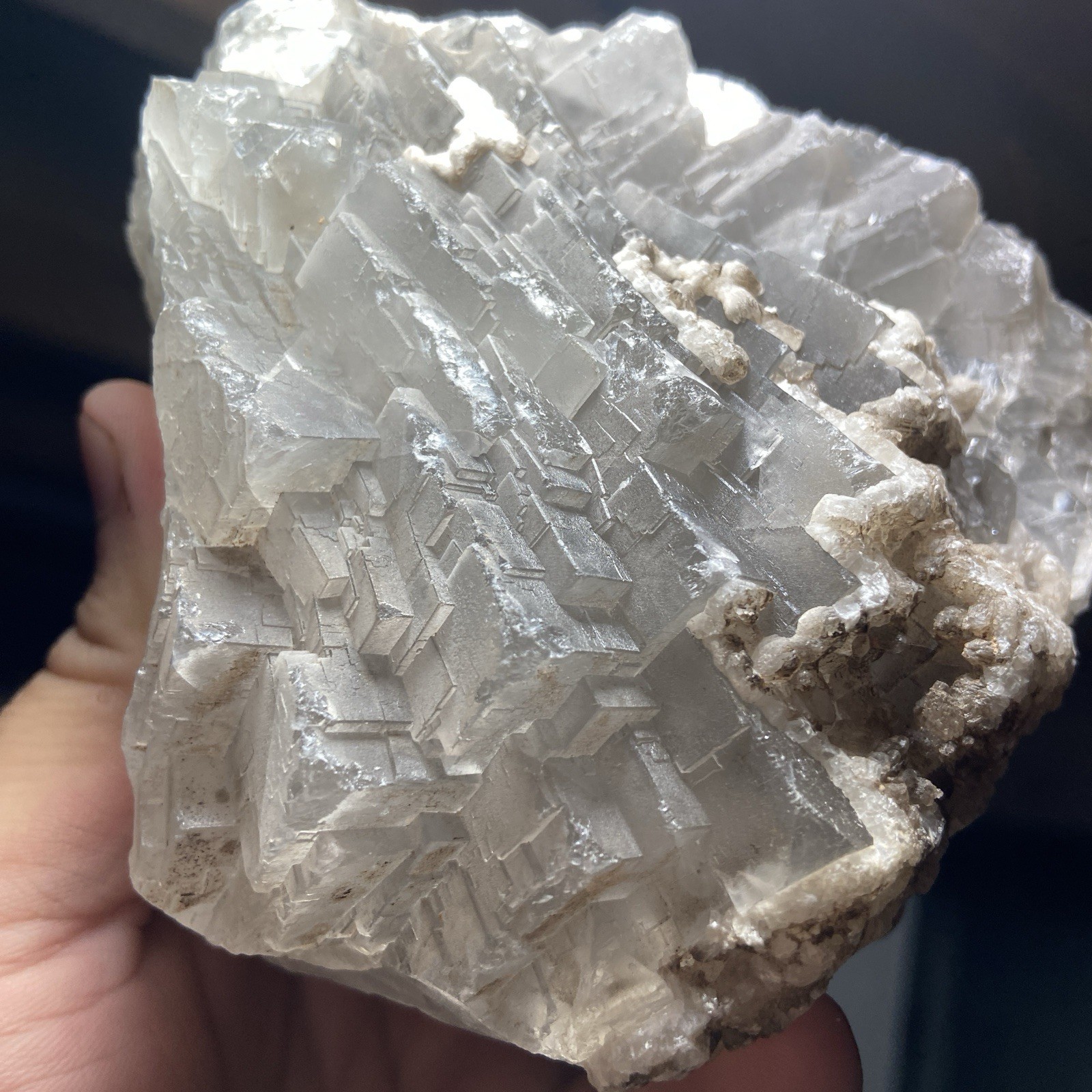 3 Pounds 1.15 Oz Premium Icey Cubic Fluorite Large Raw Specimen