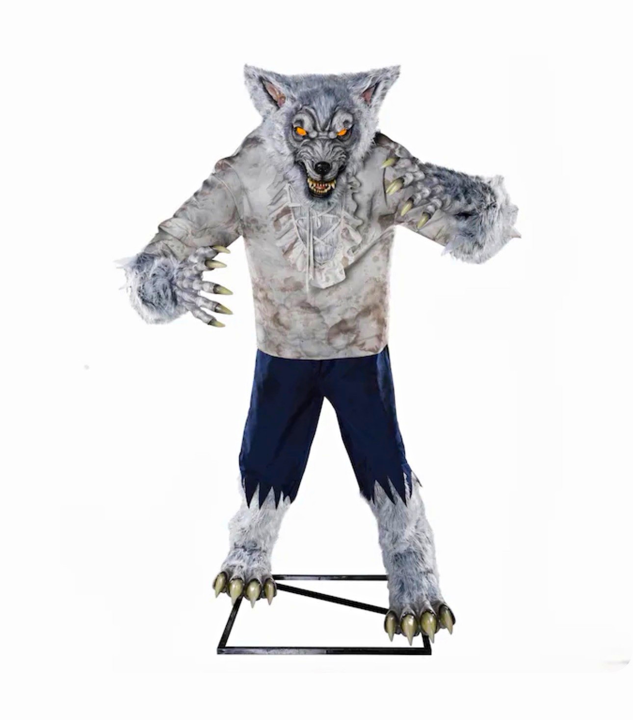 Animated Halloween Werewolf Prop 7.4 ft Motion Activated Sound Effects LED Eyes