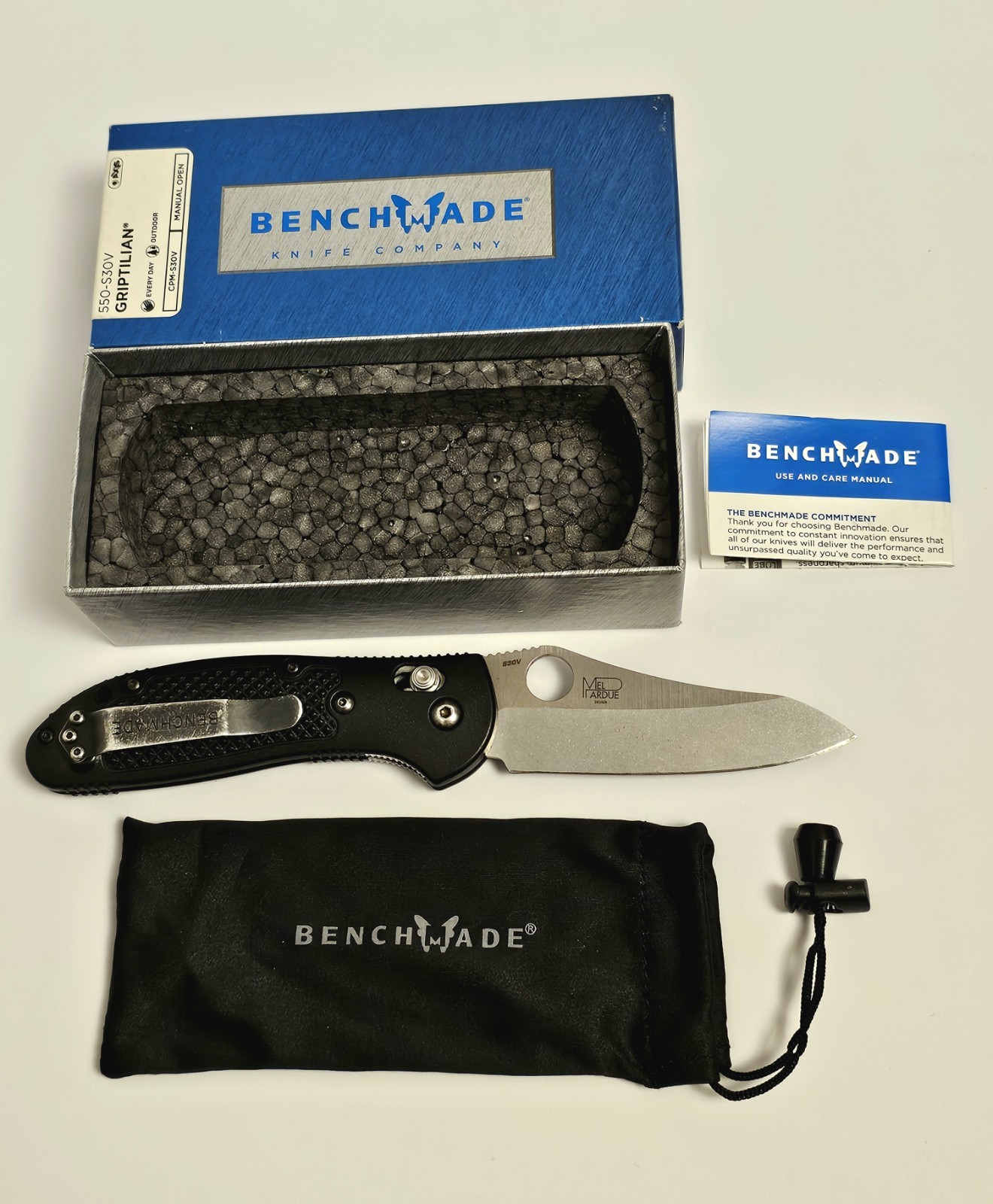 Benchmade 550-S30V Griptilian Nylon Handle Sheepsfoot CPM-S30V Blade