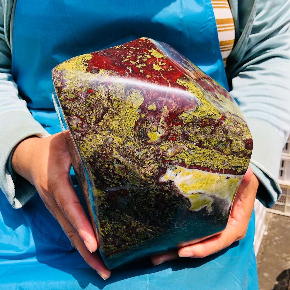 15.4LB Natural Large Polished Dragon Blood Jasper Freeform Mineral Specimen 5960
