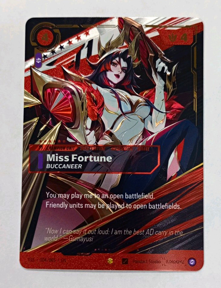 Riftbound Promotional Cards Miss Fortune Buccaneer T1S 004/005 EN 2021 