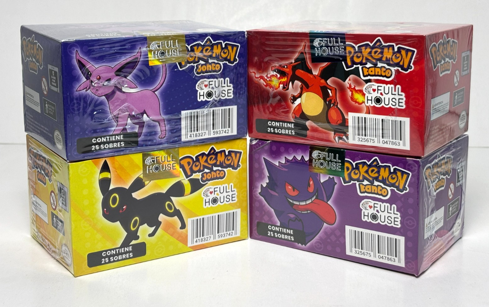 4 BOXES - 2025 POKEMON FH 3 KANTO & JOHTO Cards - 100 Sealed Packs