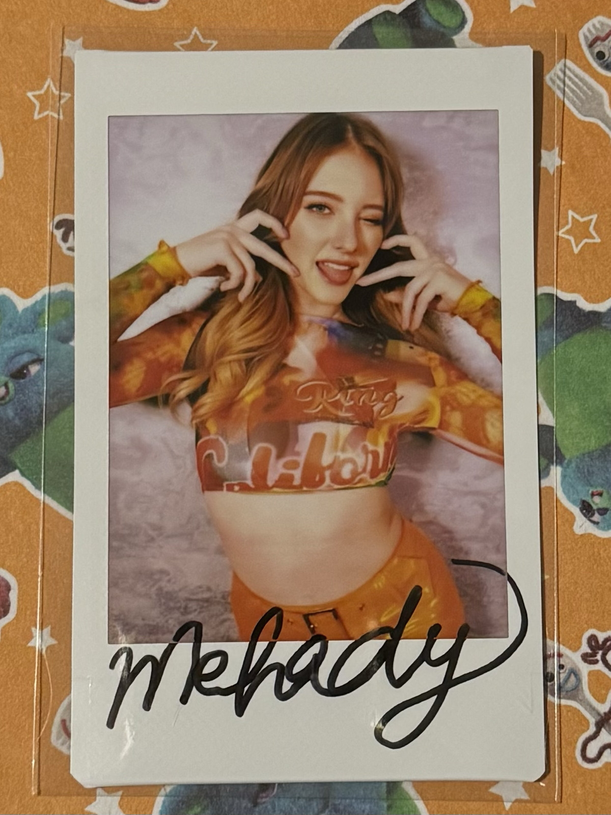Melody Hina Marks Autograph Cheki Photo Limited Japanese