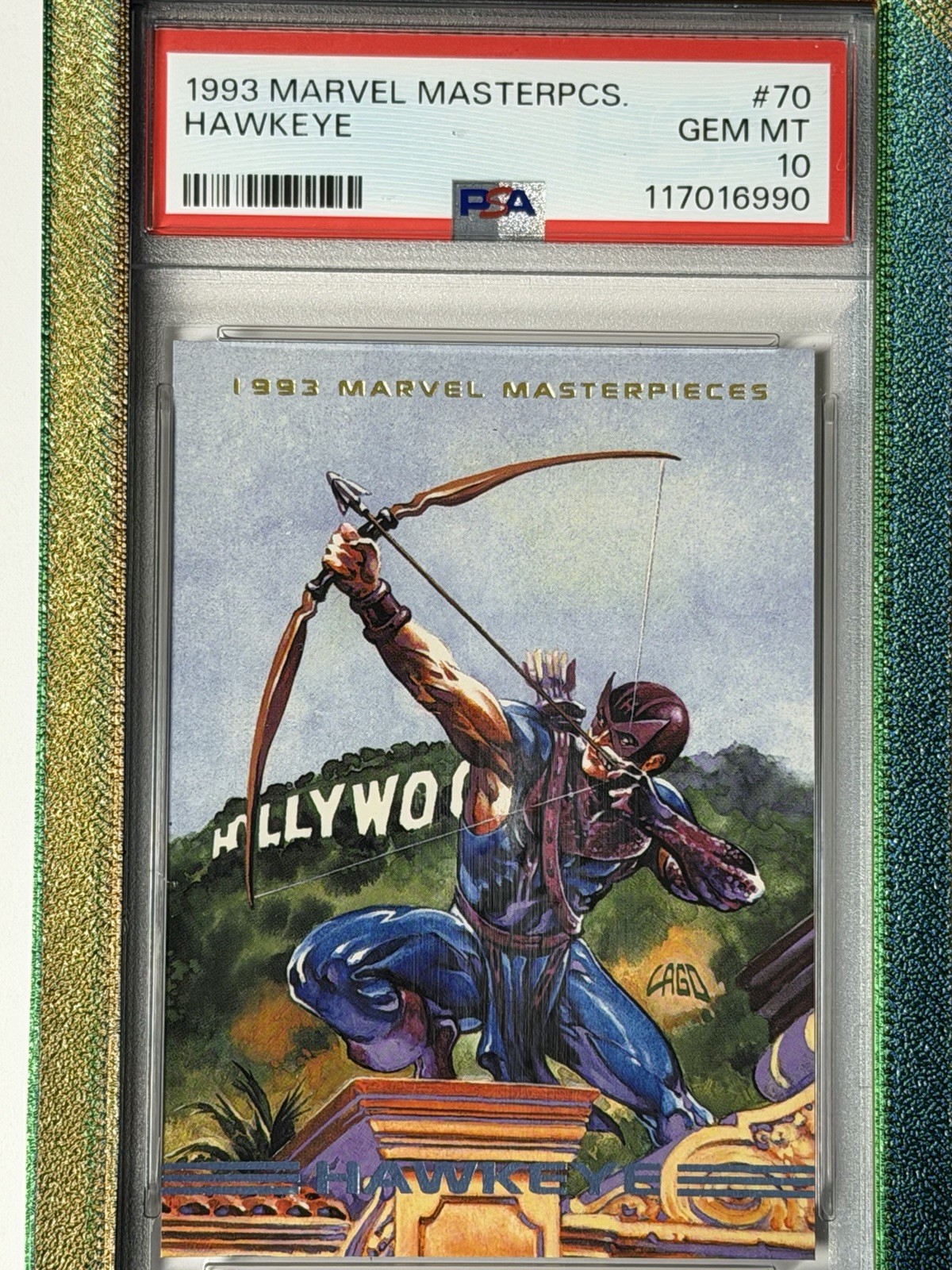 1993 SkyBox Marvel Masterpieces Hawkeye #70 PSA 10 GEM MINT