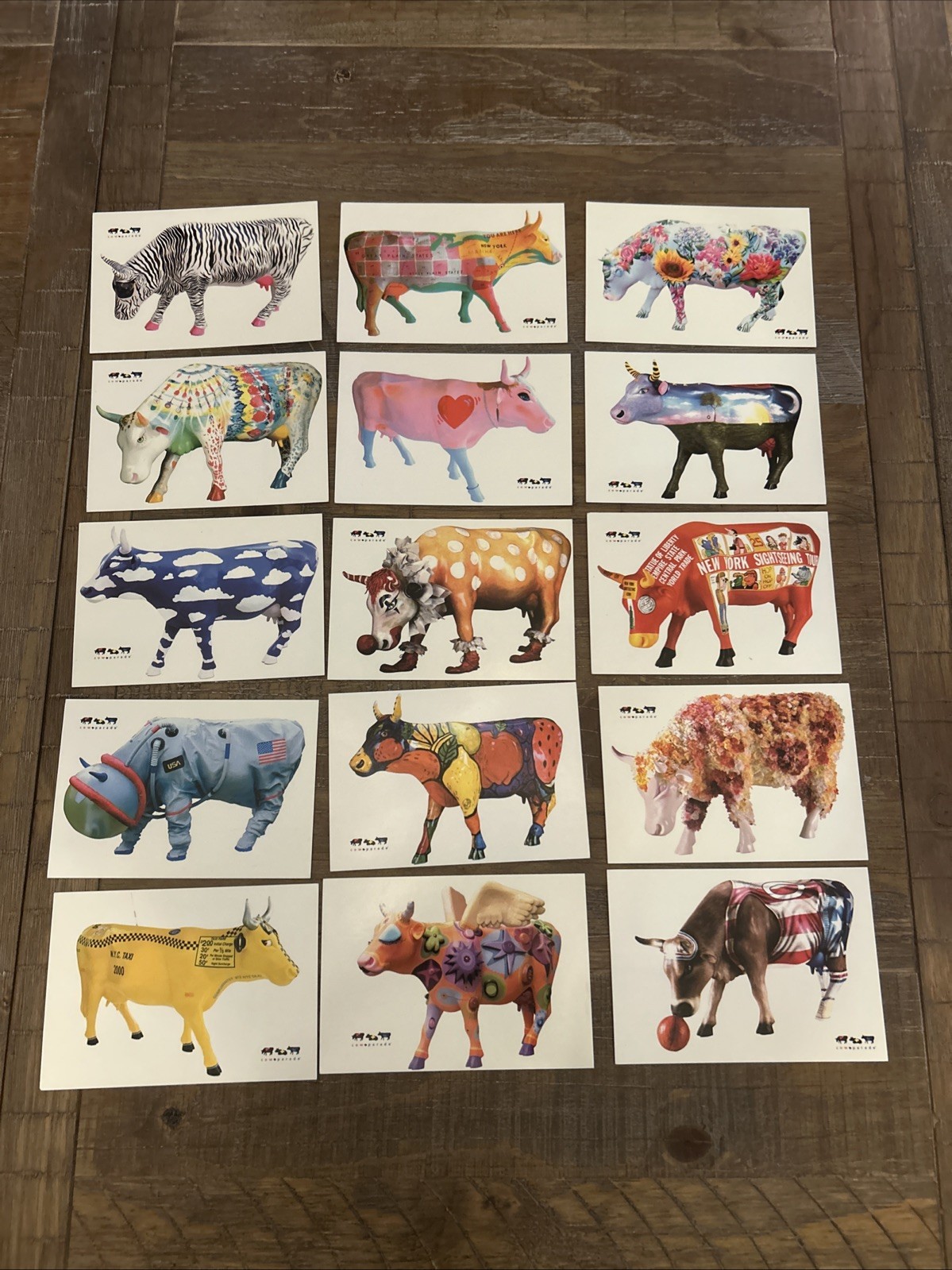 Cows On Parade Postcards Set Of 15 Unused Perfect For Wall Art Or Framing
