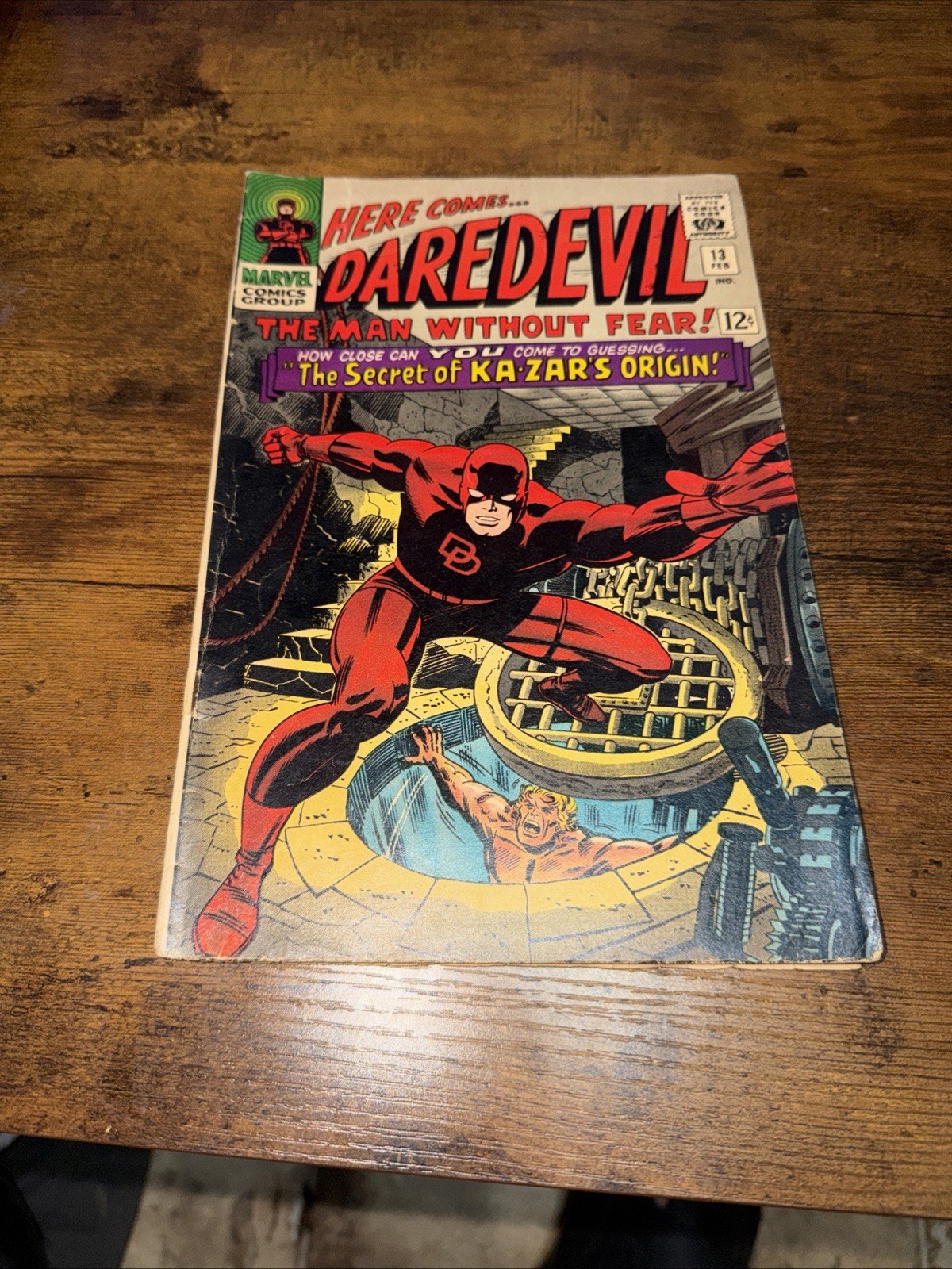 DAREDEVIL #13 1965 JACK KIRBY STAN LEE KA0ZAR PLUNDERER MARVEL COMIC MJ