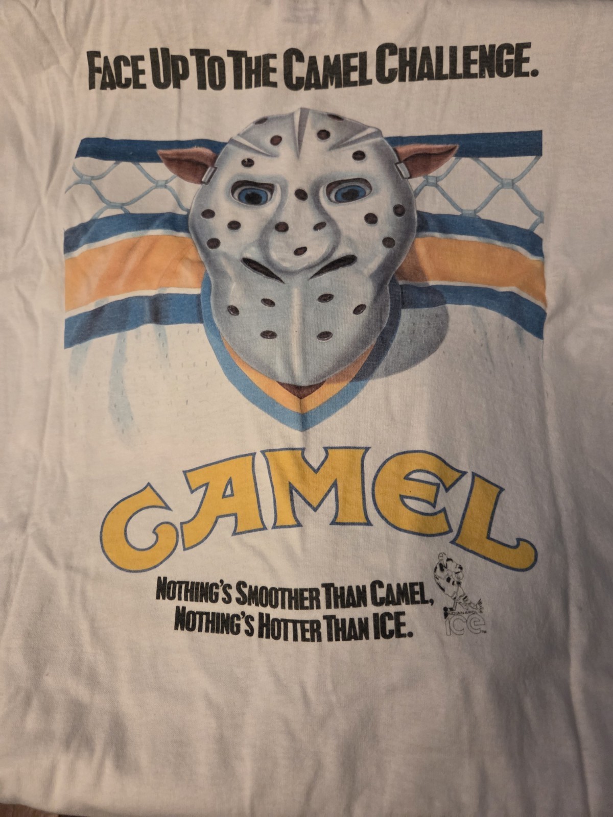Vintage Camel Joe Indianapolis Ice IHL Hockey Promotion T Shirt Vintage Camel Joe Indianapolis Ice IHL Hockey Promotion T Shirt