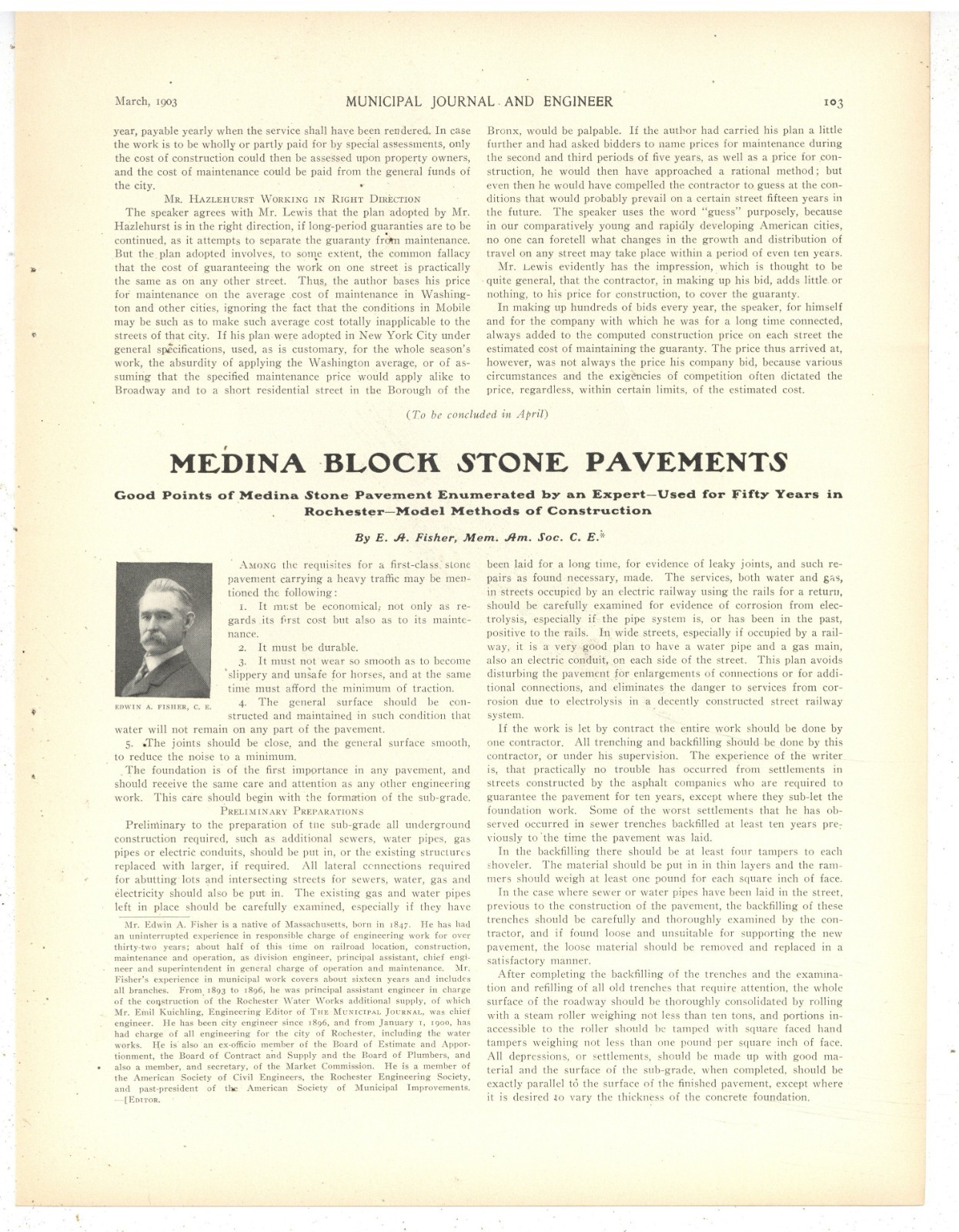 1903 Story & Pics: Historic Rochester New York Street Paving & Design - Complete