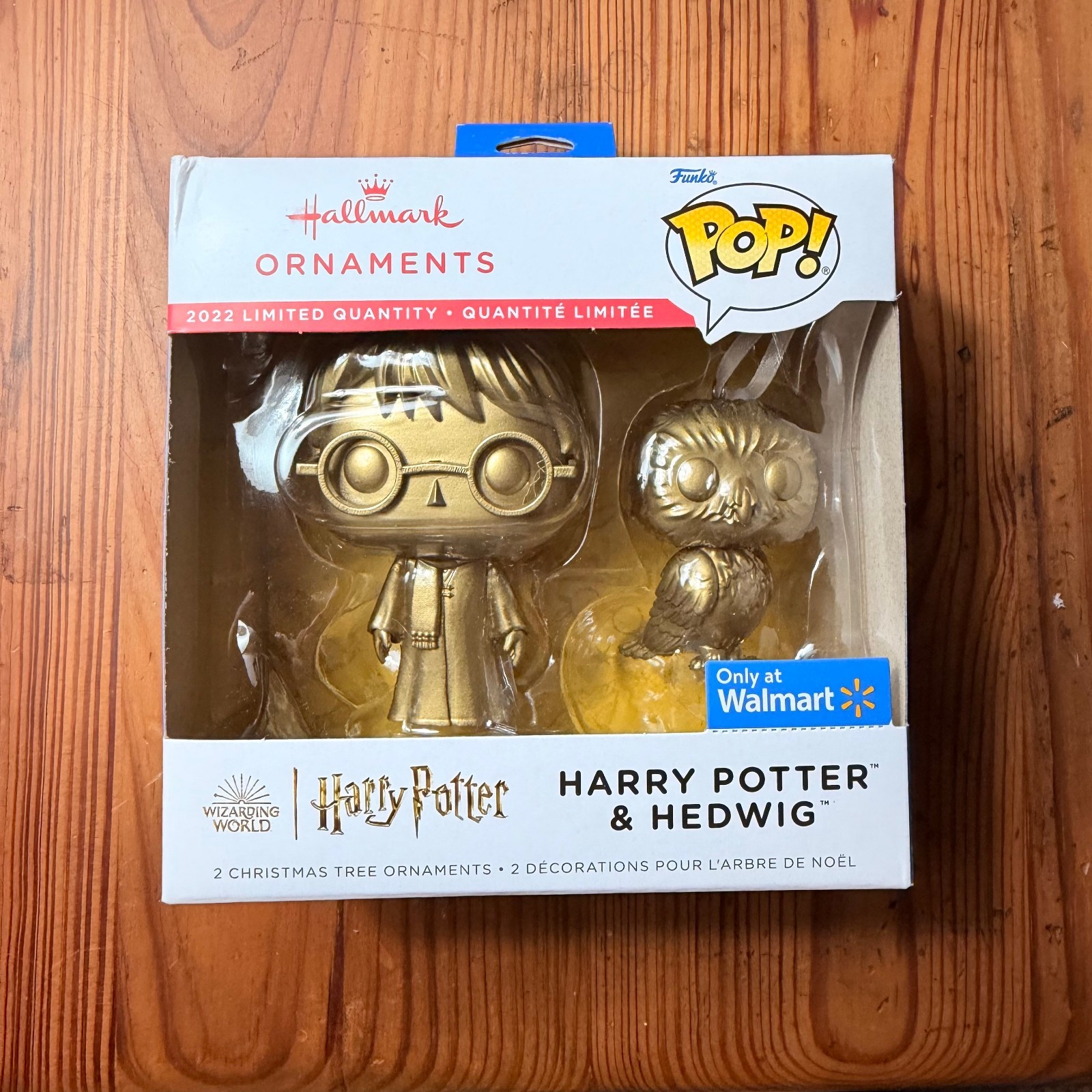 Hallmark Funko Pop Harry Potter & Hedwig Gold Ornaments Walmart Exclusive