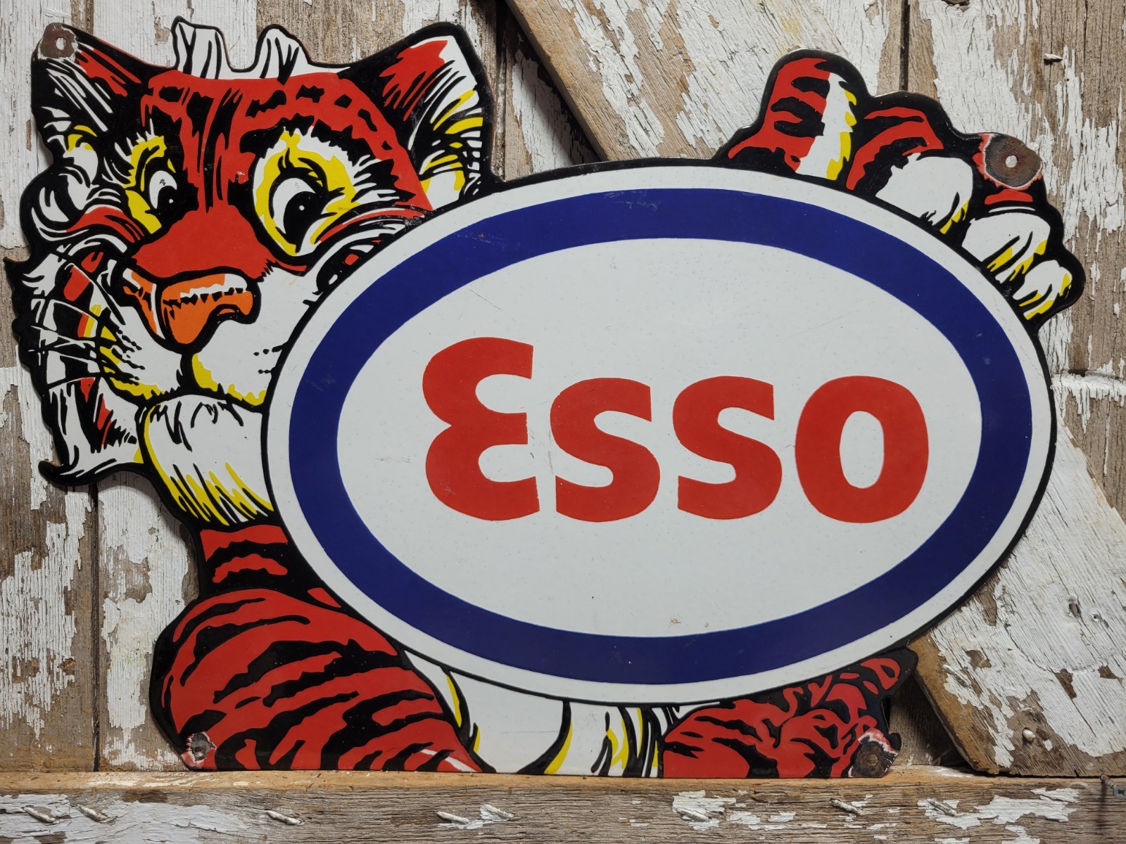 VINTAGE ESSO PORCELAIN SIGN RARE 23\