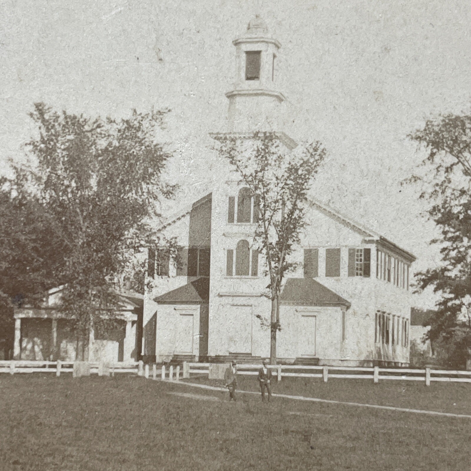College Church Hanover NH Stereoview J. A. French 1872 New Hampshire