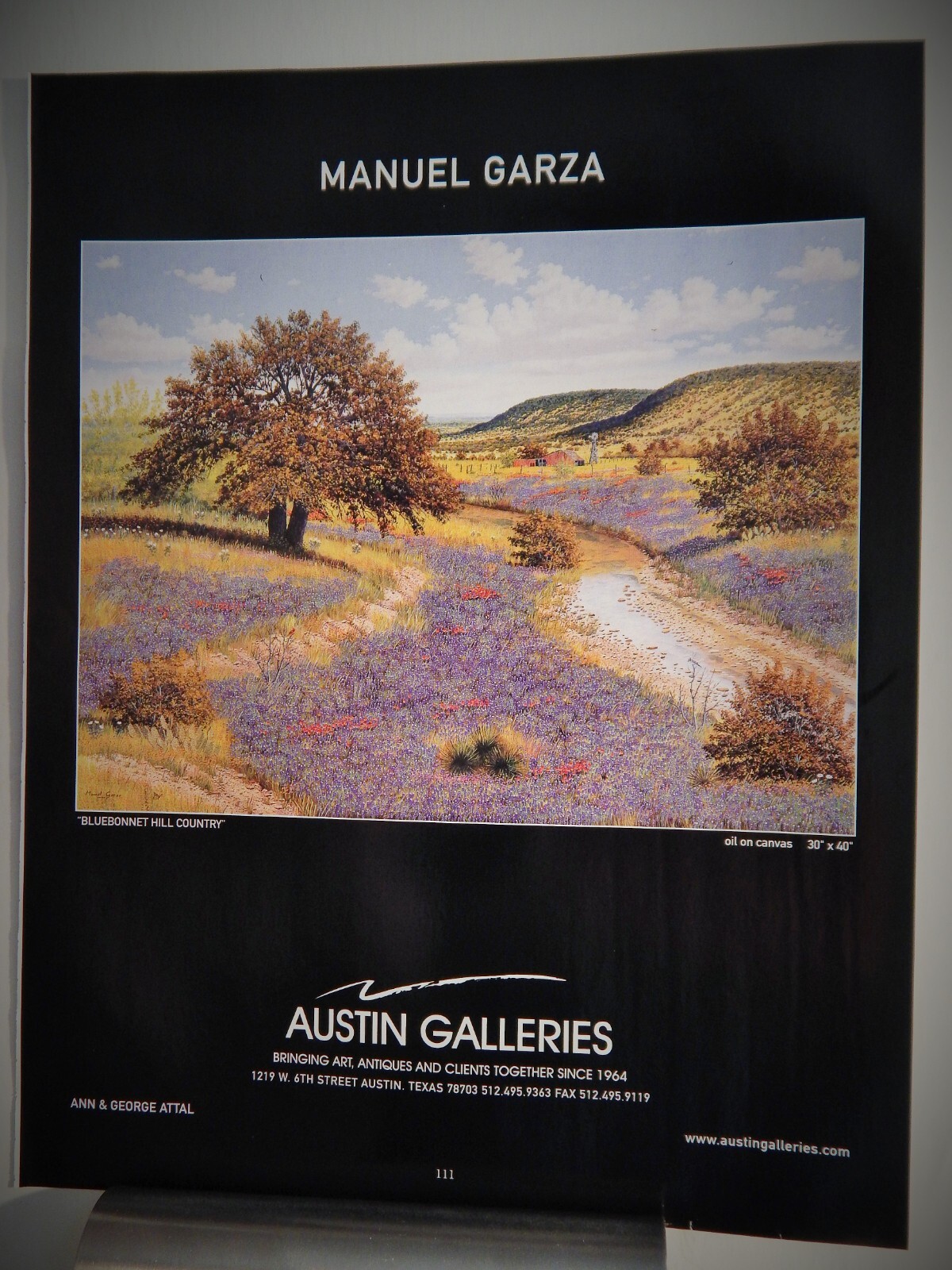 MANUEL GARZA  ART PIECE VTG ORIG  2000  ADVERTISEMENT