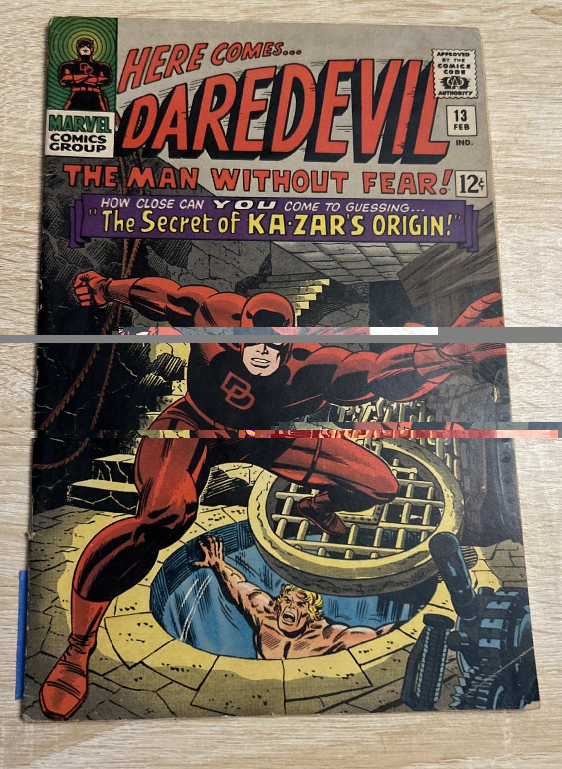 Daredevil #13 (Marvel Comics February 1966) VG condition 12¢ Cover Silver Age