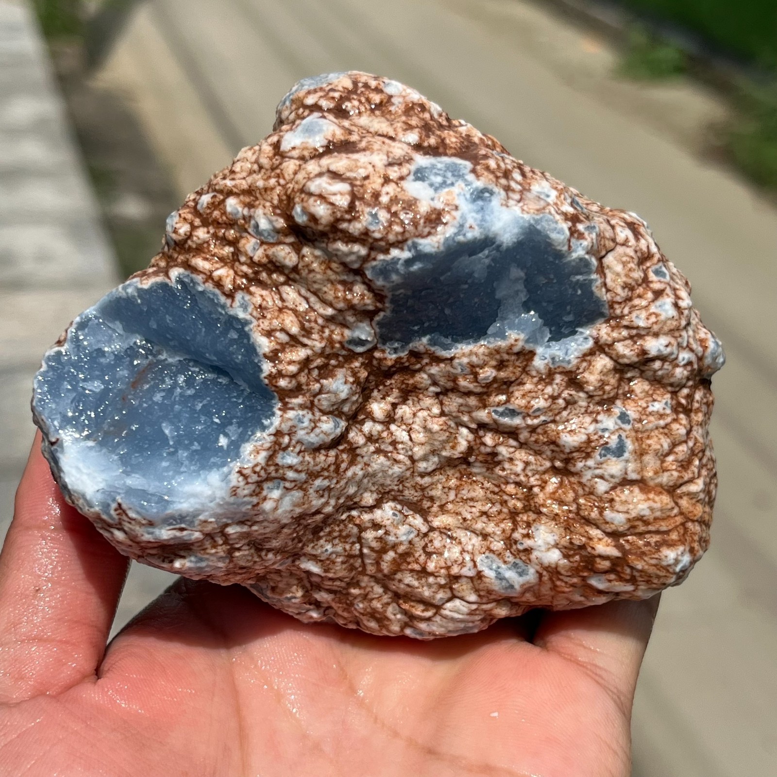 779g Natural Raw Angelite Stone Rough Quartz Crystal Mineral Specimen